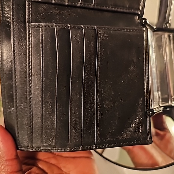 Gucci Guccissima Compact Canvas/Leather Black Wallet - Picture 11 of 11